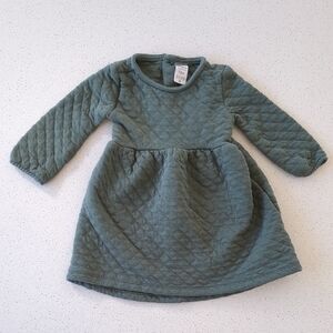 Carter's Quilted Forest Green Kids Dress